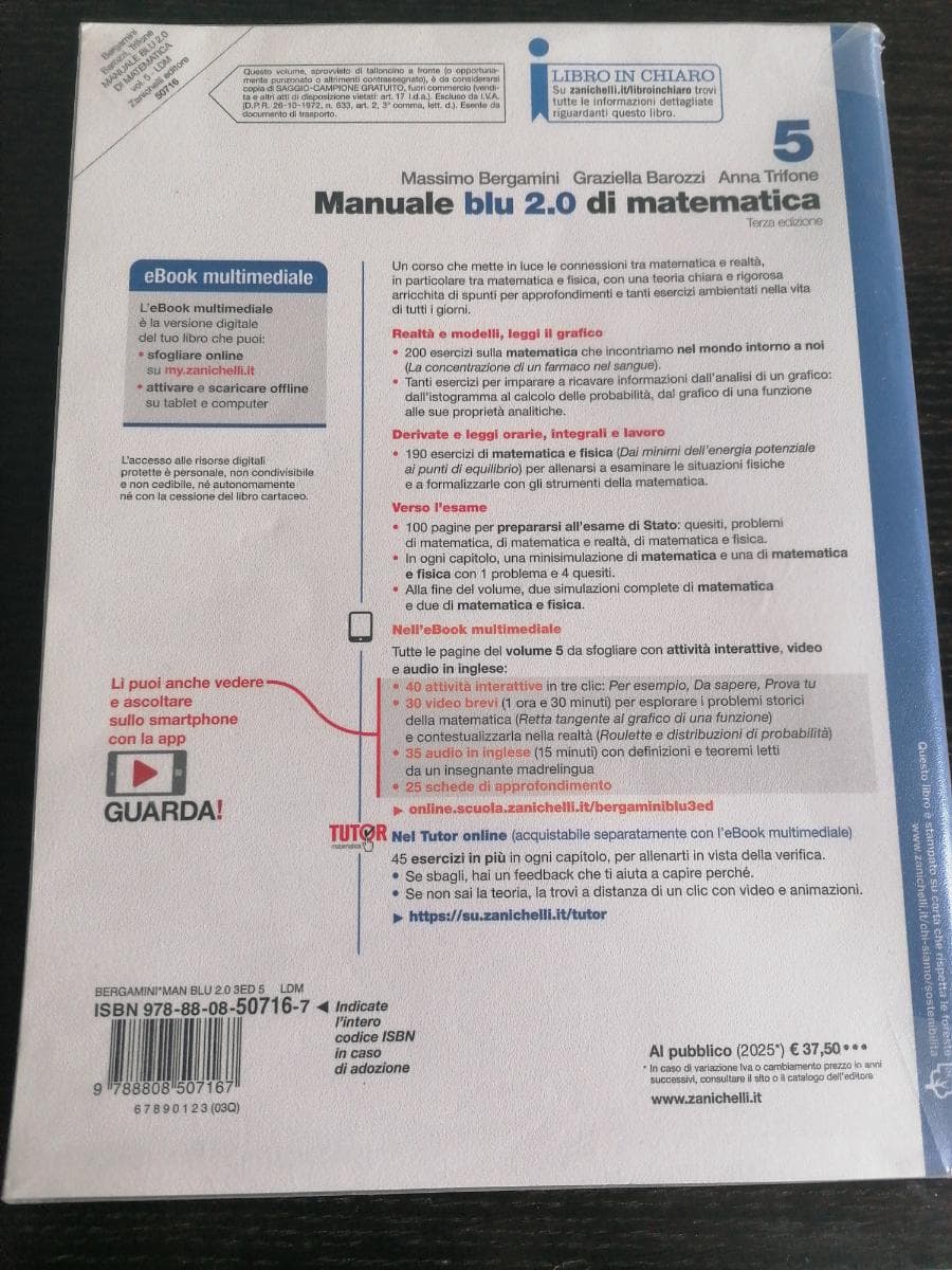 MANUALE BLU 2.0 DI MATEMATICA 3ED. - VOL. 5 (LDM) - foto 2