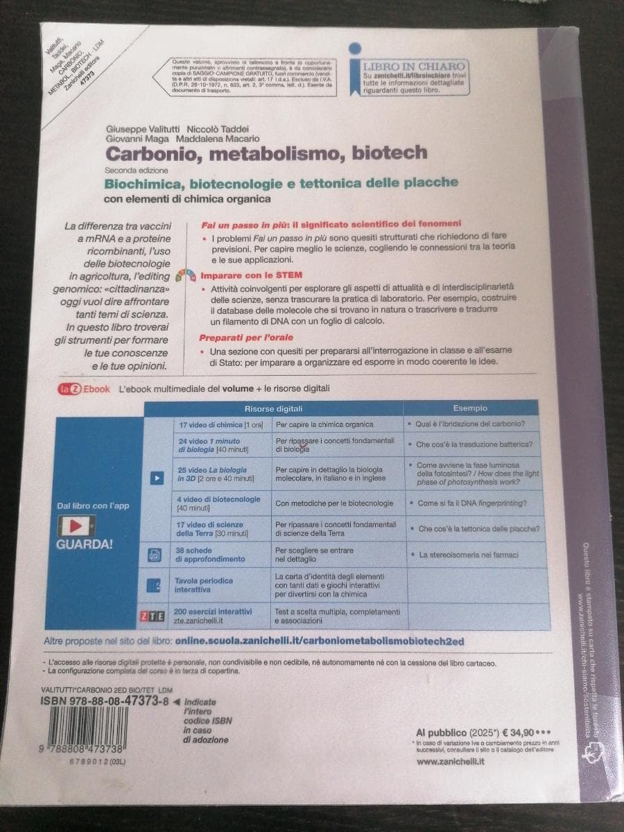 CARBONIO, METABOLISMO, BIOTECH 2ED. (LDM) - foto 2