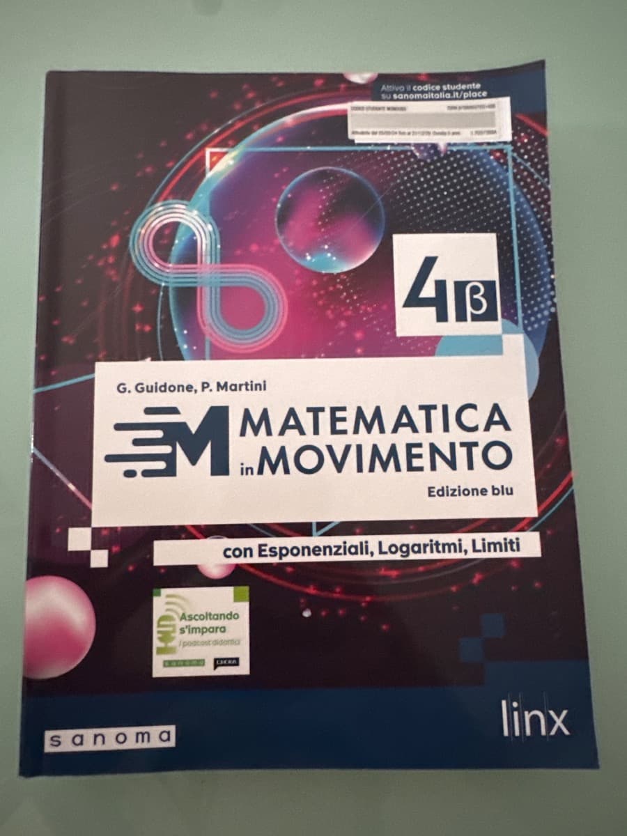 MATEMATICA IN MOVIMENTO - EDIZIONE BLU - TRIENNIO LS - VOLUME 4 BETA - foto 1