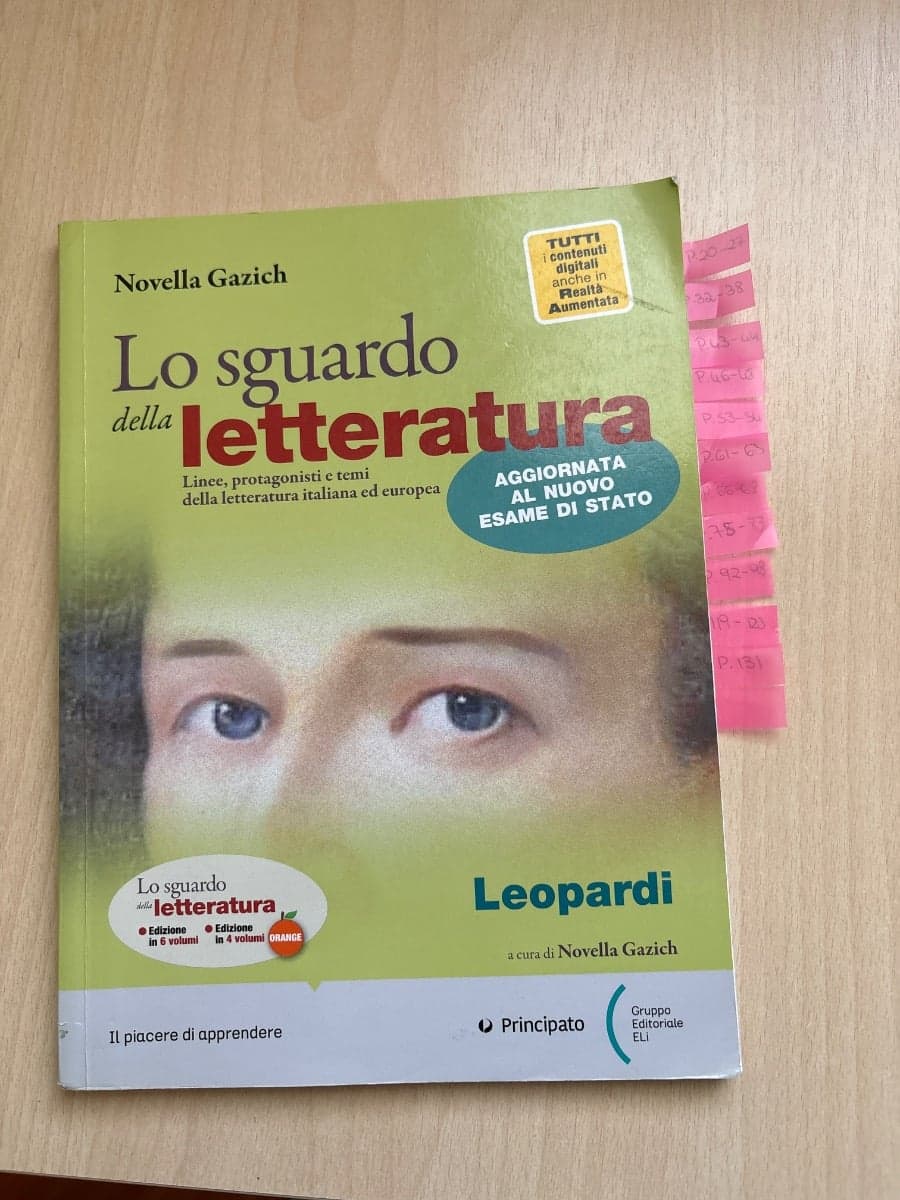 SGUARDO DELLA LETTERATURA (LO) LEOPARDI - foto 1