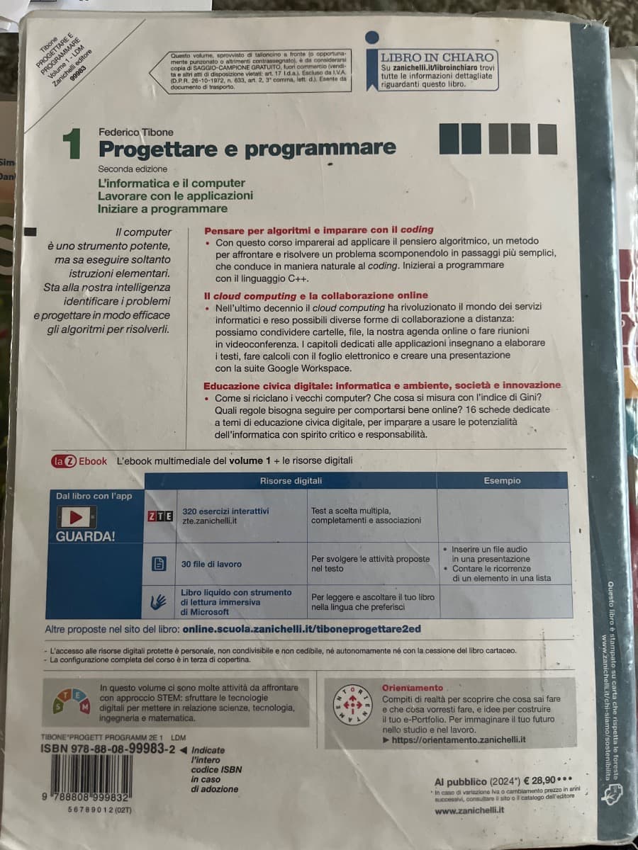 PROGETTARE E PROGRAMMARE 2ED. - VOLUME 1 (LDM) - foto 2