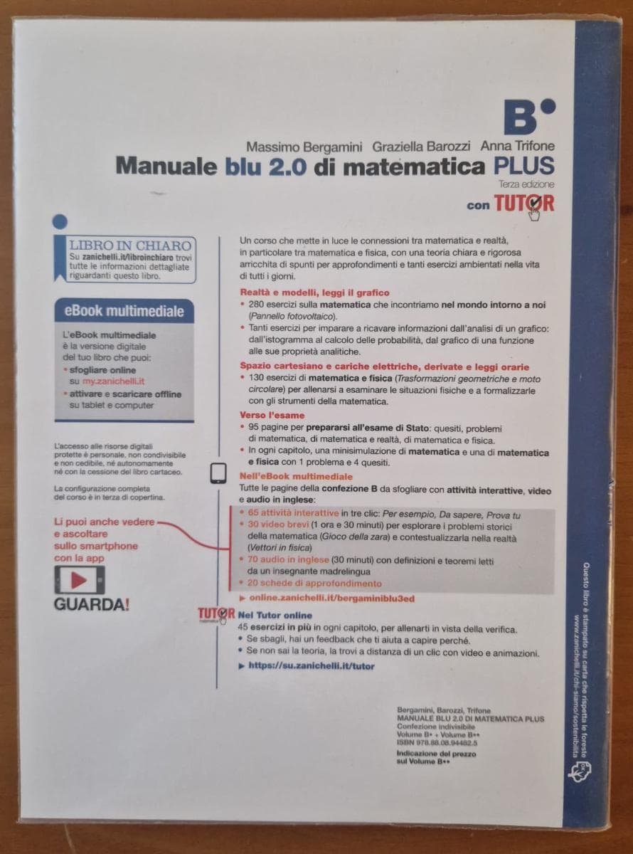 MANUALE BLU 2.0 DI MATEMATICA 3ED. - CONF. B PLUS CON TUTOR (LDM) - foto 2