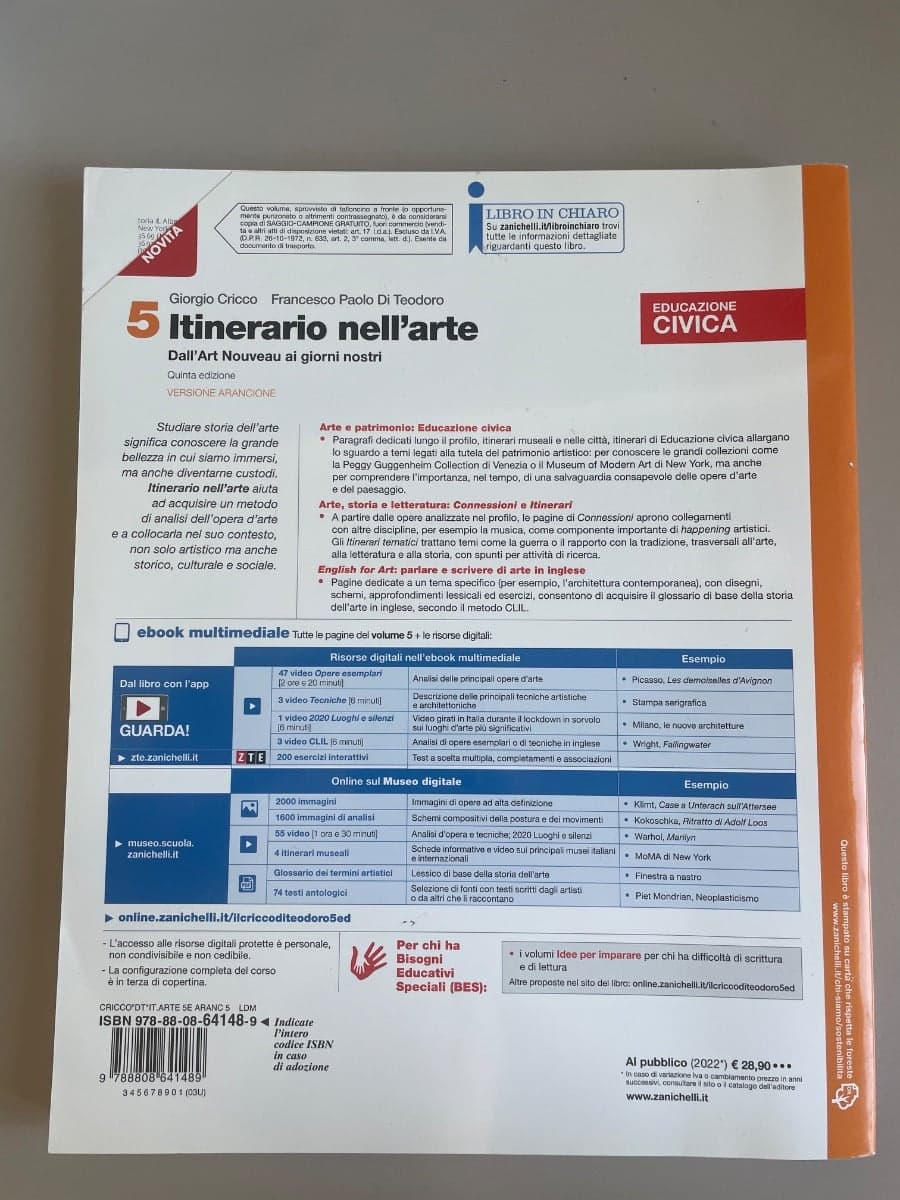 ITINERARIO NELL'ARTE VERSIONE ARANCIONE 5ED - VOLUME 5 (LDM) - foto 2