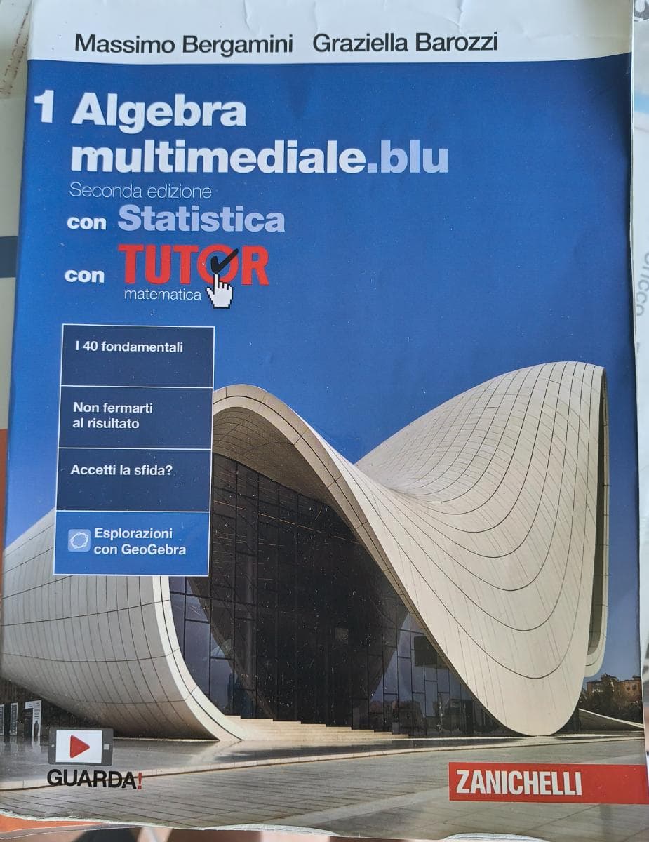MATEMATICA MULTIMEDIALE.BLU - VOLUME ALGEBRA CON STATISTICA 1 CON TUTOR (LDM) - foto 1