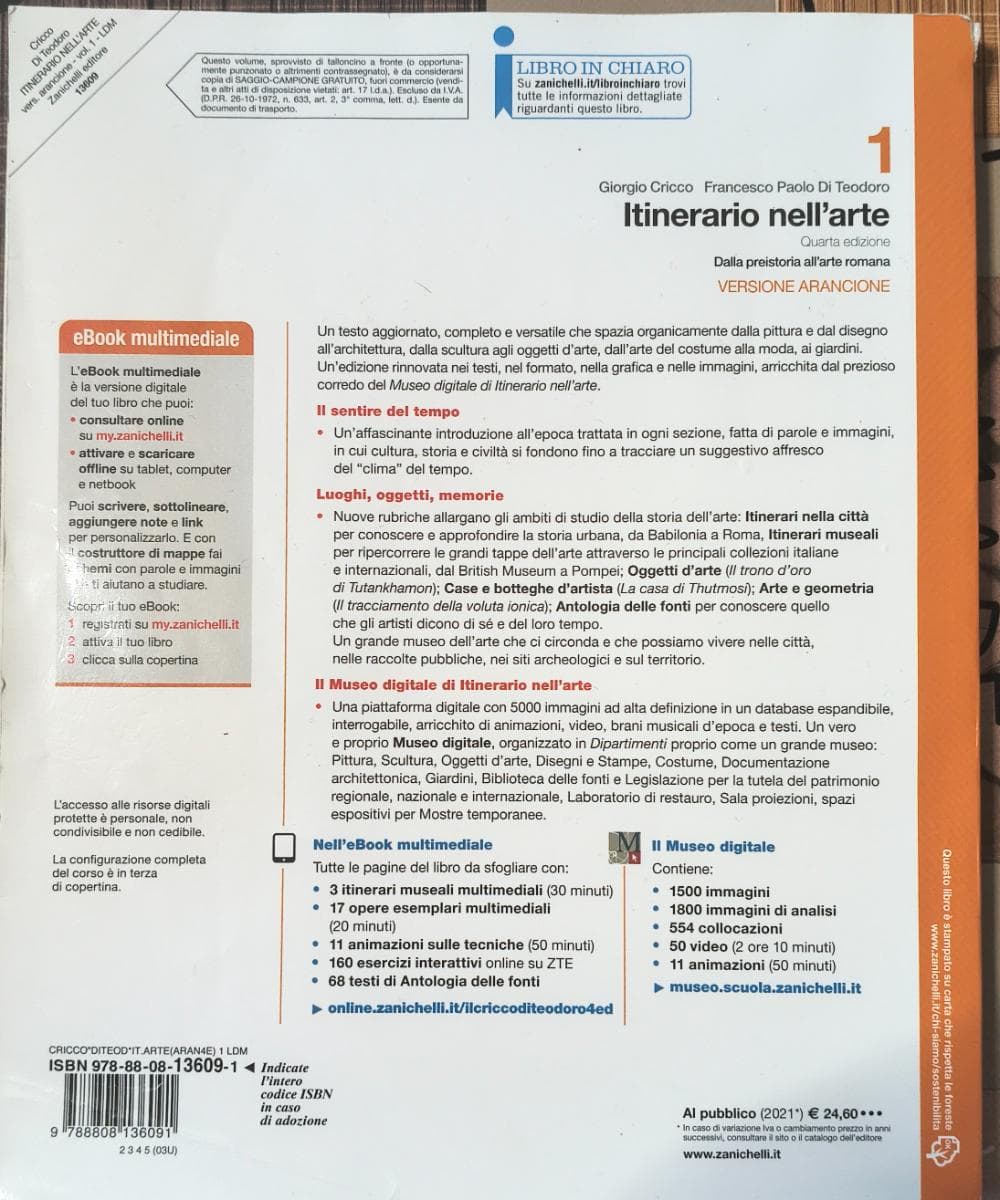 ITINERARIO NELL'ARTE 4A EDIZIONE VERSIONE ARANCIONE - VOL. 1 + MUSEO (LDM) - foto 2