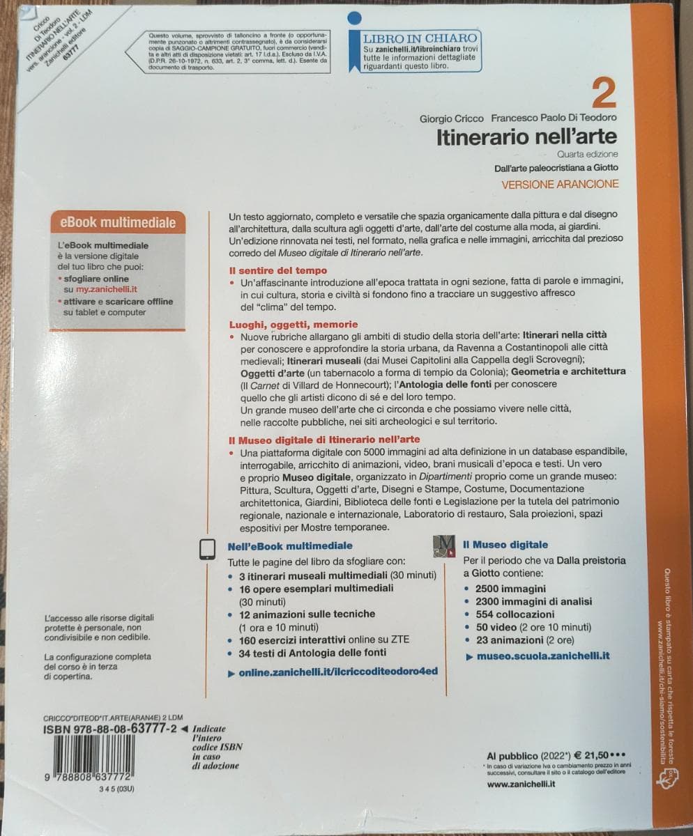 ITINERARIO NELL'ARTE 4A EDIZIONE VERSIONE ARANCIONE - VOL. 2 (LDM) - foto 2