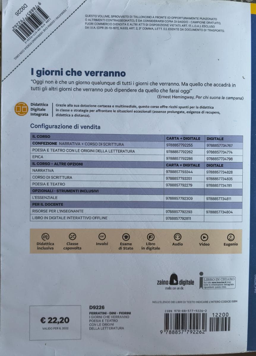 GIORNI CHE VERRANNO (I) POESIA E TEATRO CON LE ORIGINI DELLA LETTERATURA - foto 2