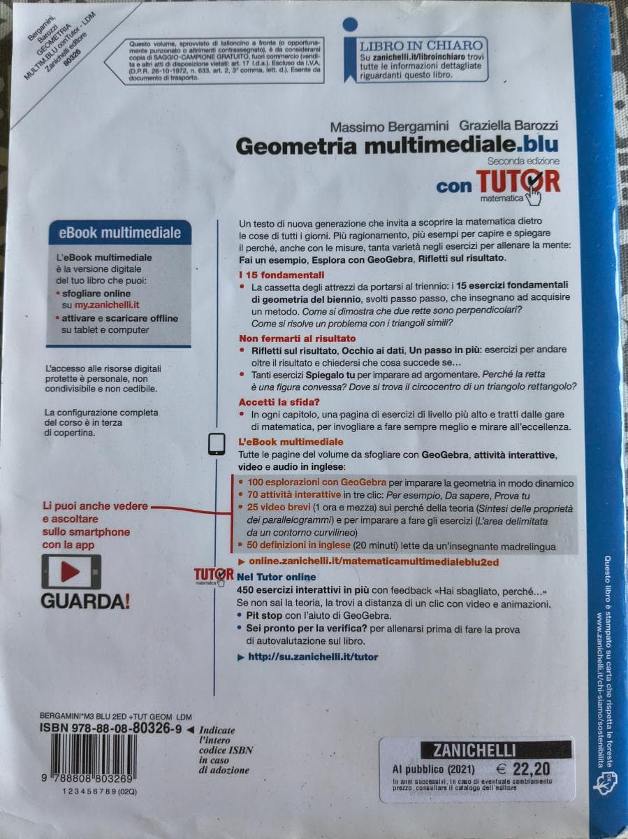 MATEMATICA MULTIMEDIALE.BLU - VOLUME GEOMETRIA CON TUTOR (LDM) - foto 2