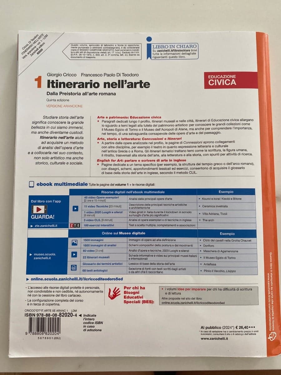 ITINERARIO NELL'ARTE VERSIONE ARANCIONE 5ED - VOLUME 1 (LDM) - foto 2