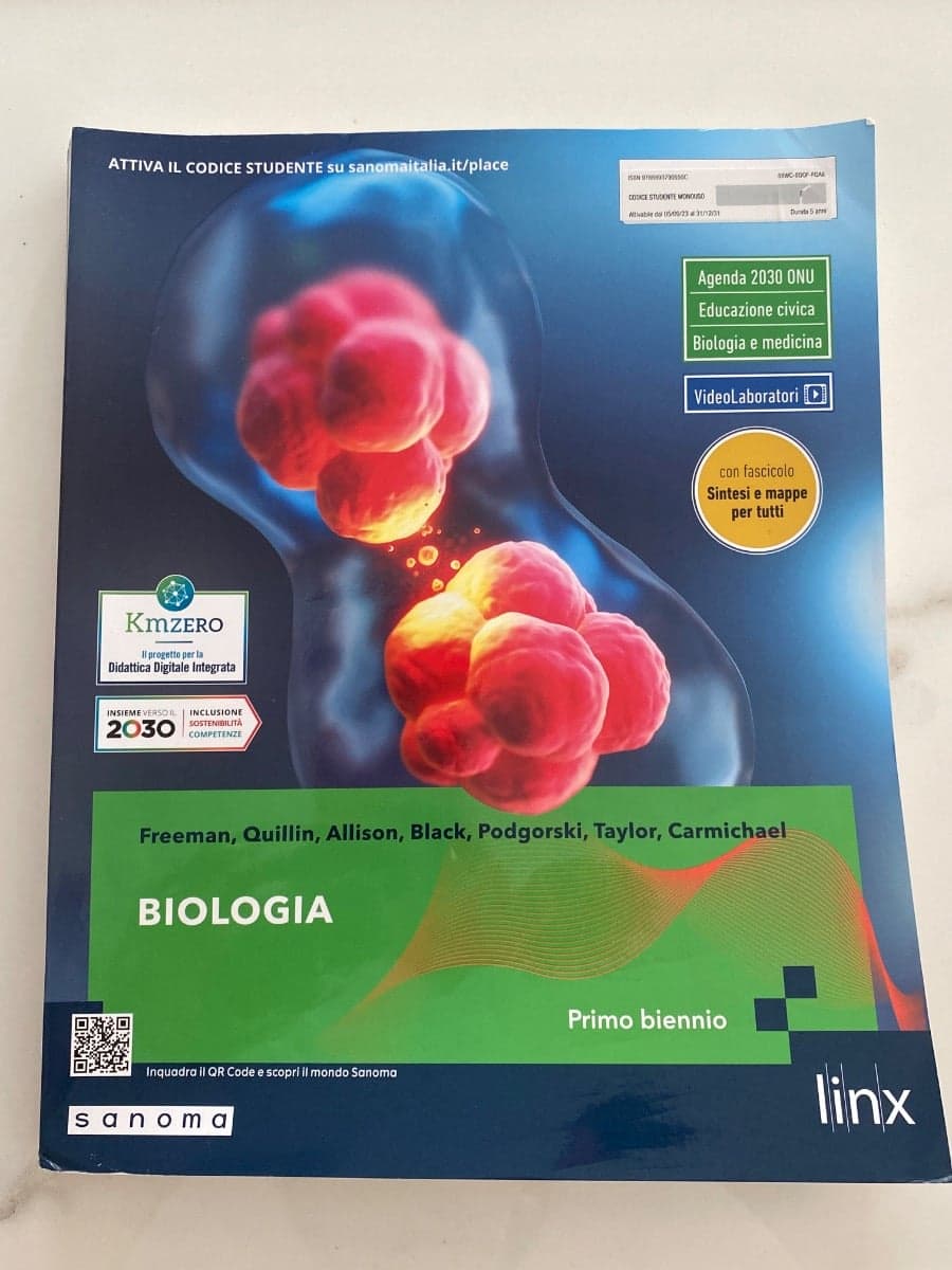 BIOLOGIA - PRIMO BIENNIO - CON SINTESI E MAPPE PER TUTTI - foto 1