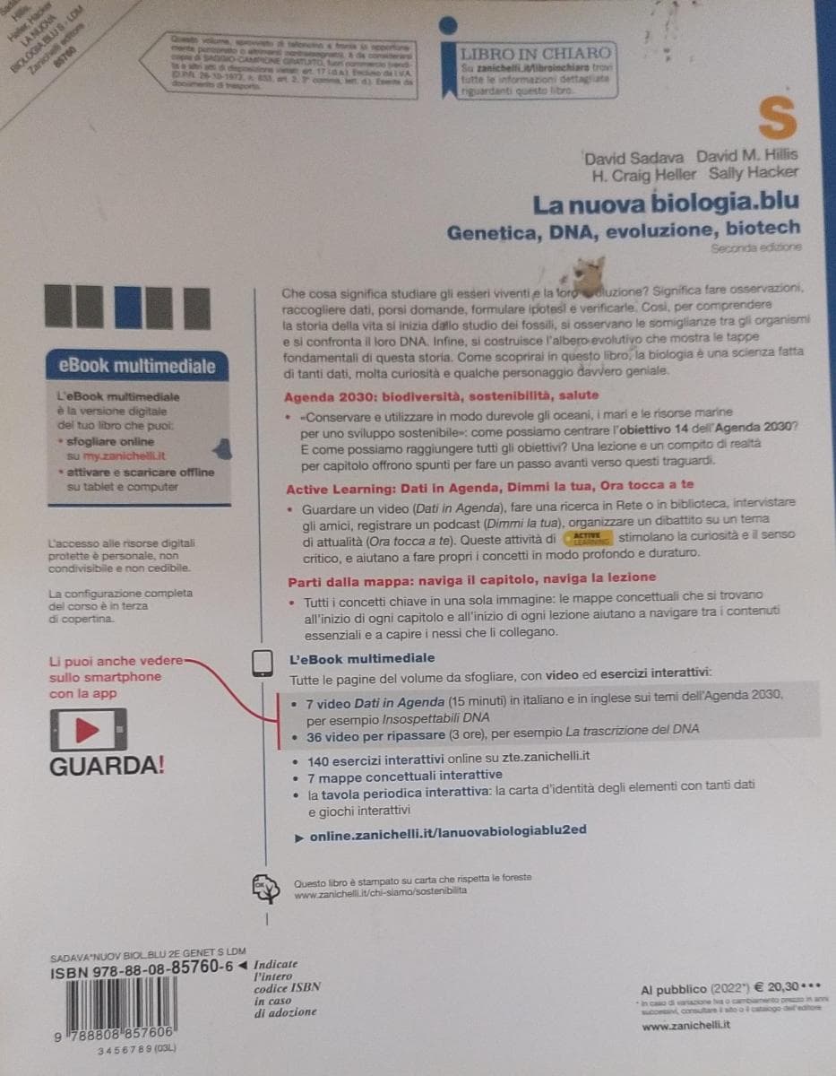 NUOVA BIOLOGIA.BLU 2ED. (LA) - GENETICA, DNA, EVOLUZIONE, BIOTECH S (LDM) - foto 2