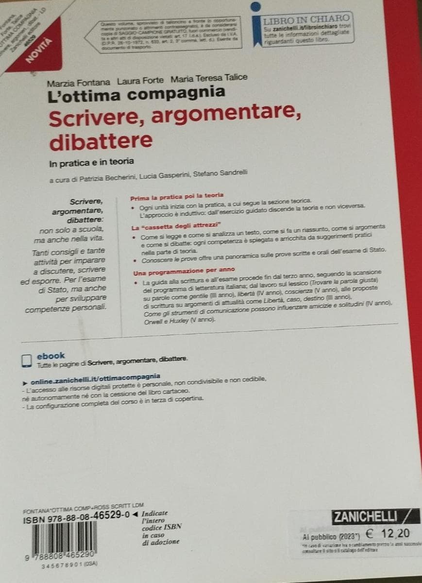 OTTIMA COMPAGNIA (L') - SCRIVERE, ARGOMENTARE, DIBATTERE (LDM) - foto 2