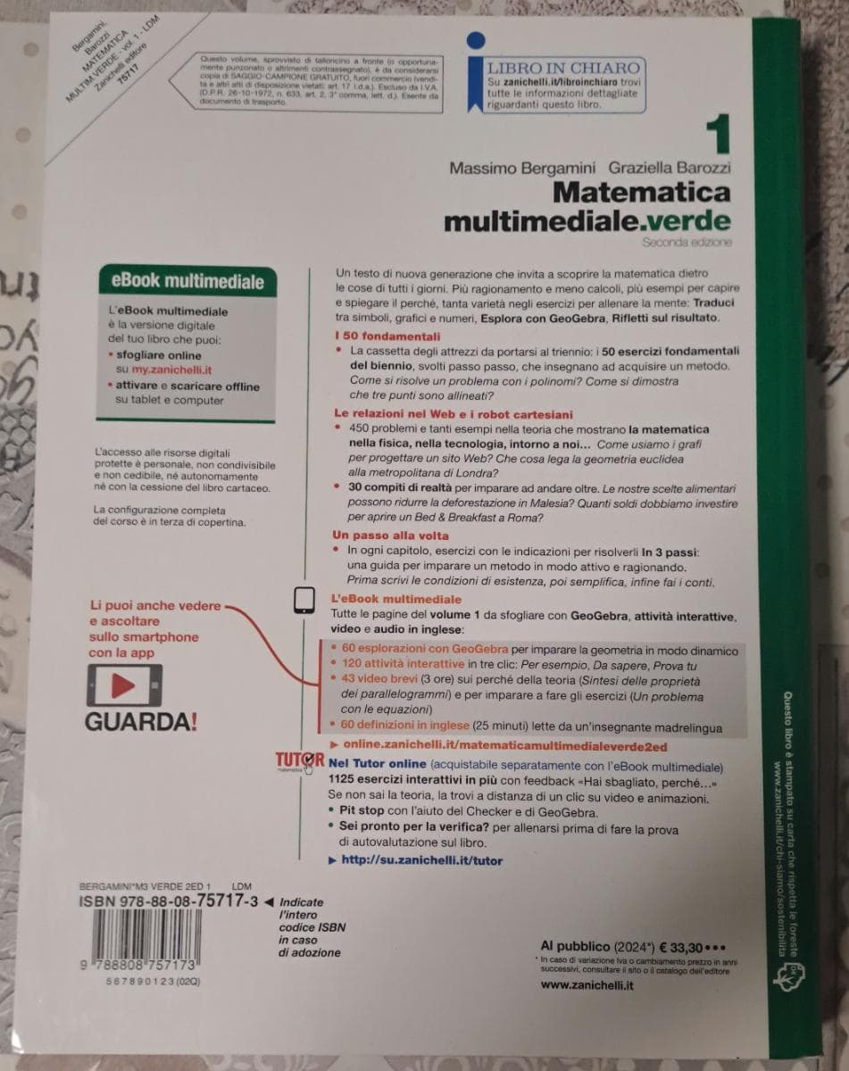 MATEMATICA MULTIMEDIALE.VERDE 2ED. - VOL. 1 (LDM) - foto 2