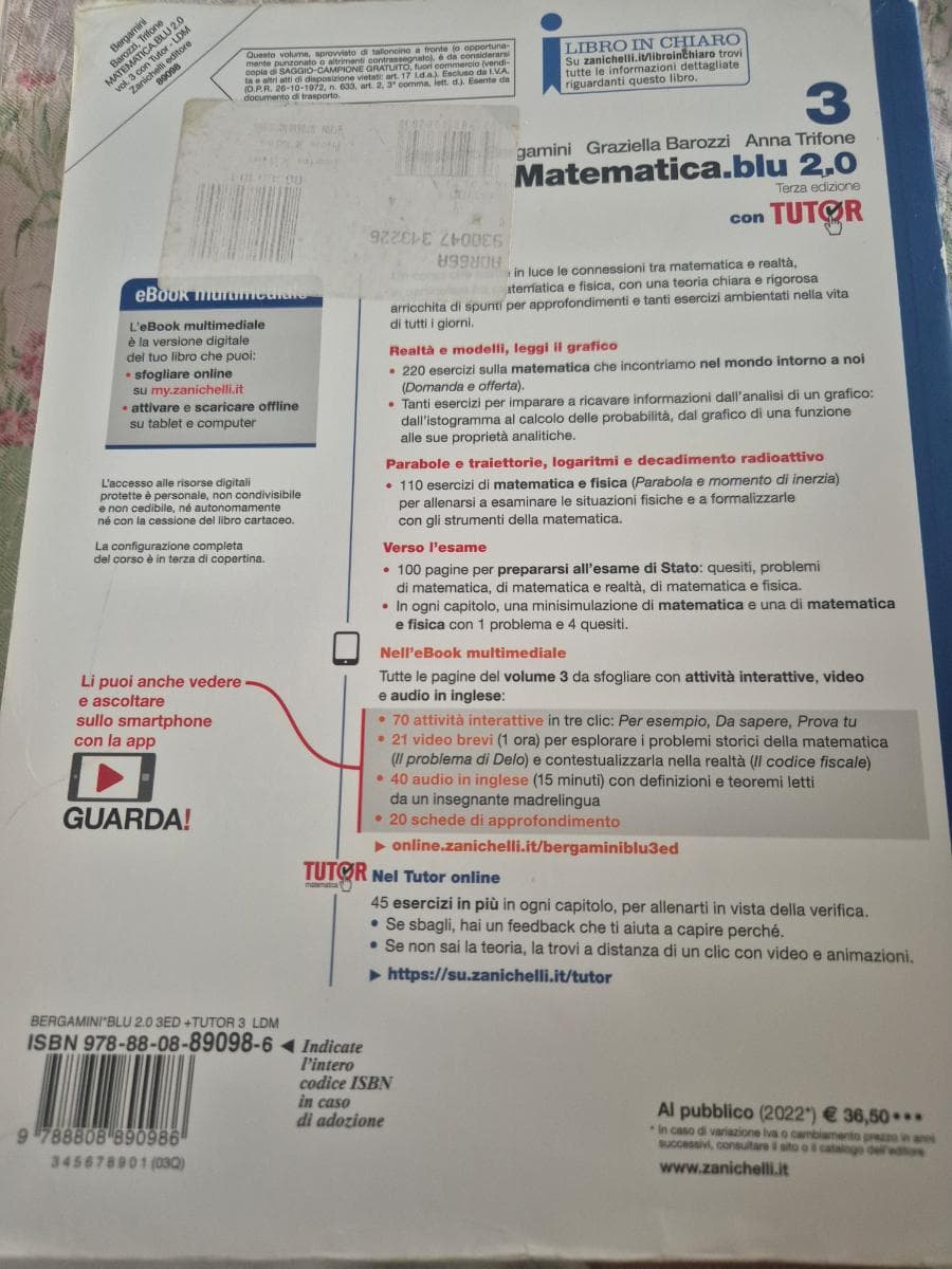 MATEMATICA BLU 2.0 3ED. - VOL. 3 CON TUTOR (LDM) - foto 2