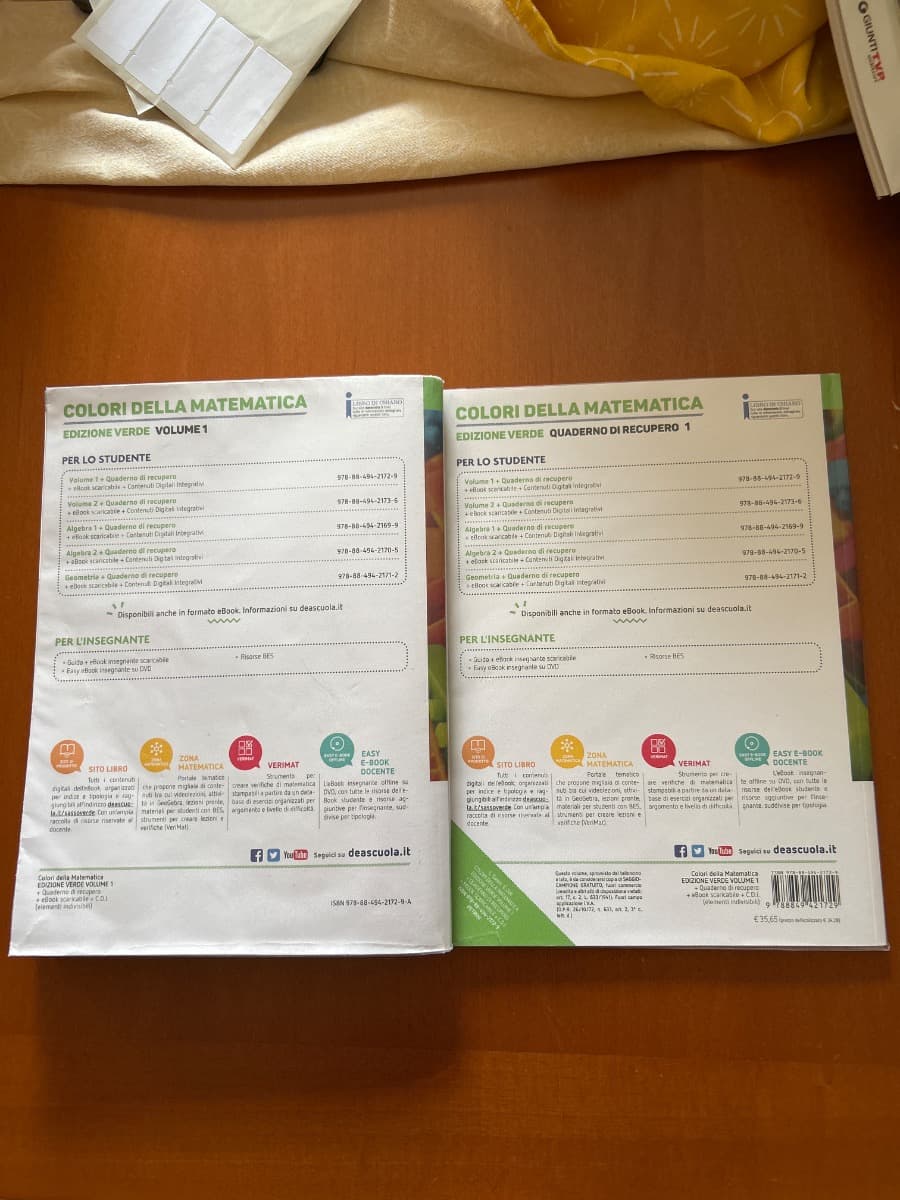 COLORI DELLA MATEMATICA - EDIZIONE VERDE VOLUME 1 + QUADERNO 1 + EBOOK - foto 2
