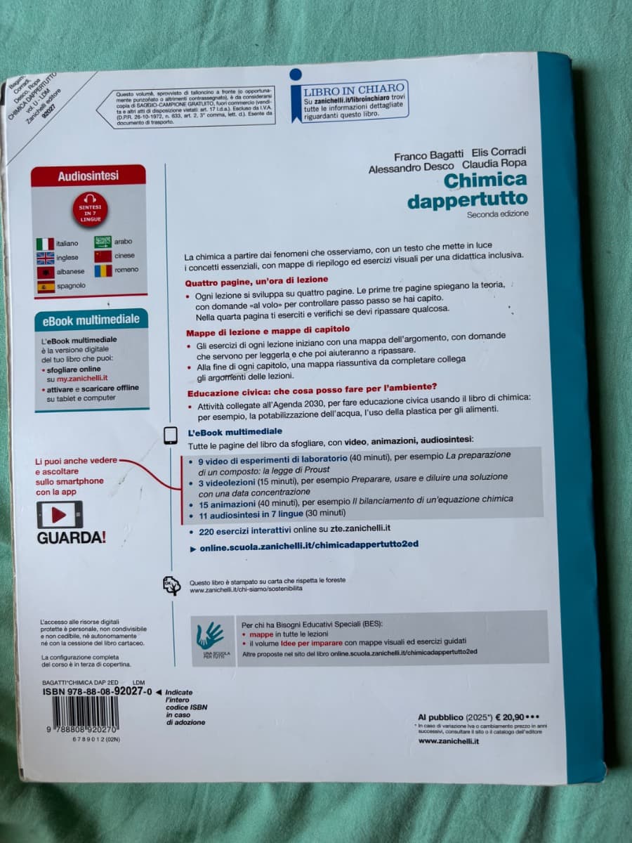 CHIMICA DAPPERTUTTO 2ED. - VOL. UNICO (LDM) - foto 2