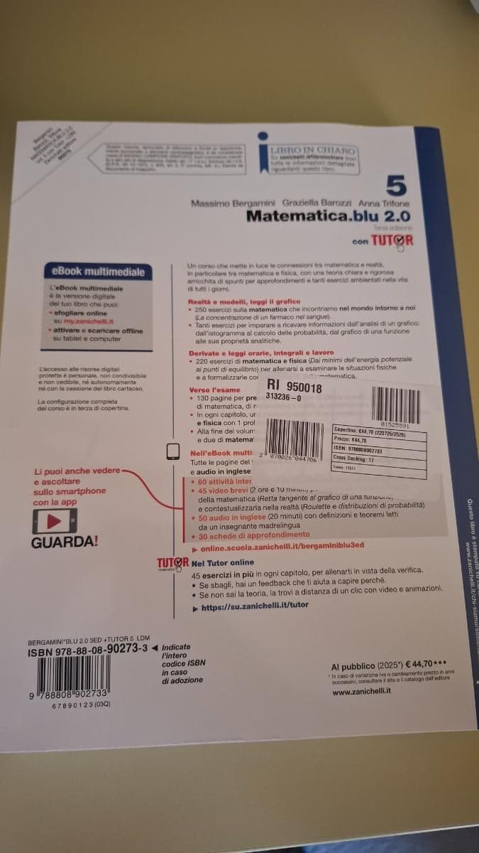 MATEMATICA BLU 2.0 3ED. - VOL. 5 CON TUTOR (LDM) - foto 2