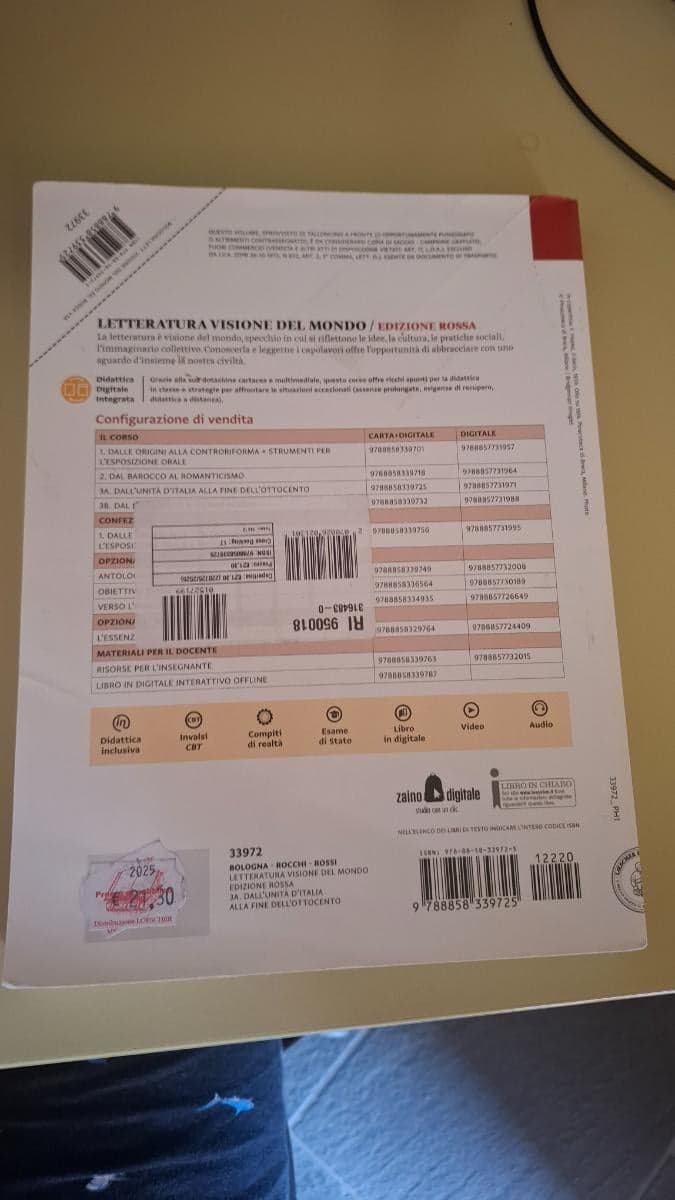 LETTERATURA VISIONE DEL MONDO ED.ROSSA VOL. 3 A - foto 2