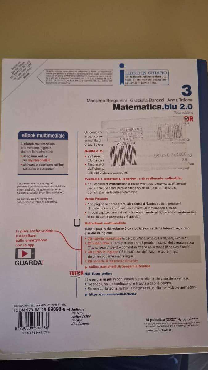 MATEMATICA BLU 2.0 3ED. - VOL. 3 CON TUTOR (LDM) - foto 2
