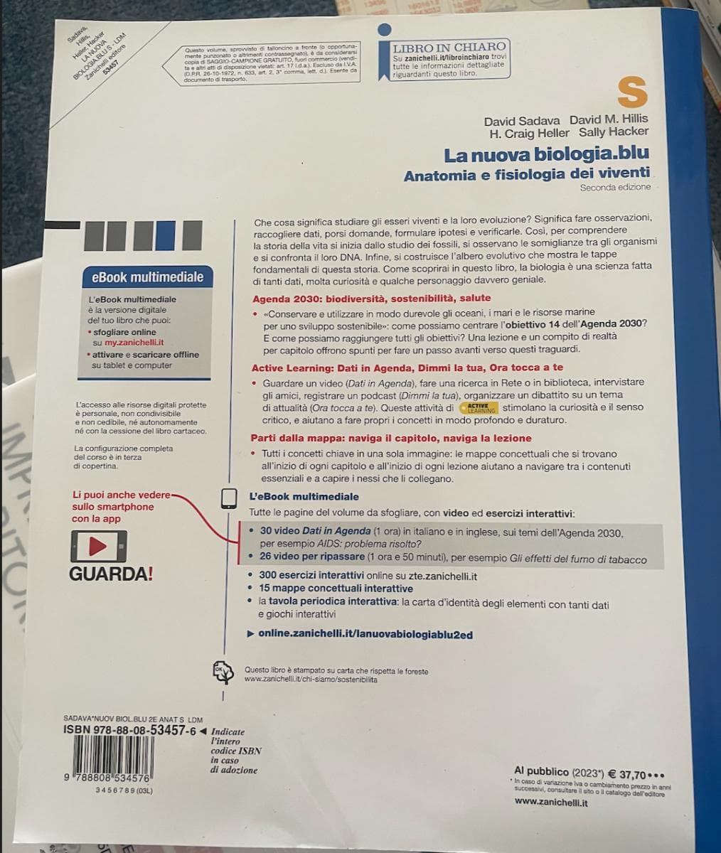 NUOVA BIOLOGIA.BLU 2ED. (LA) - ANATOMIA E FISIOLOGIA DEI VIVENTI S (LDM) - foto 2