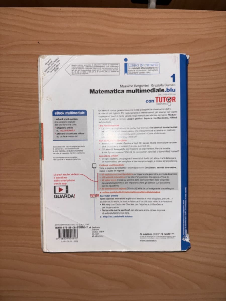 MATEMATICA MULTIMEDIALE.BLU - VOLUME 1 CON TUTOR (LDM) - foto 2