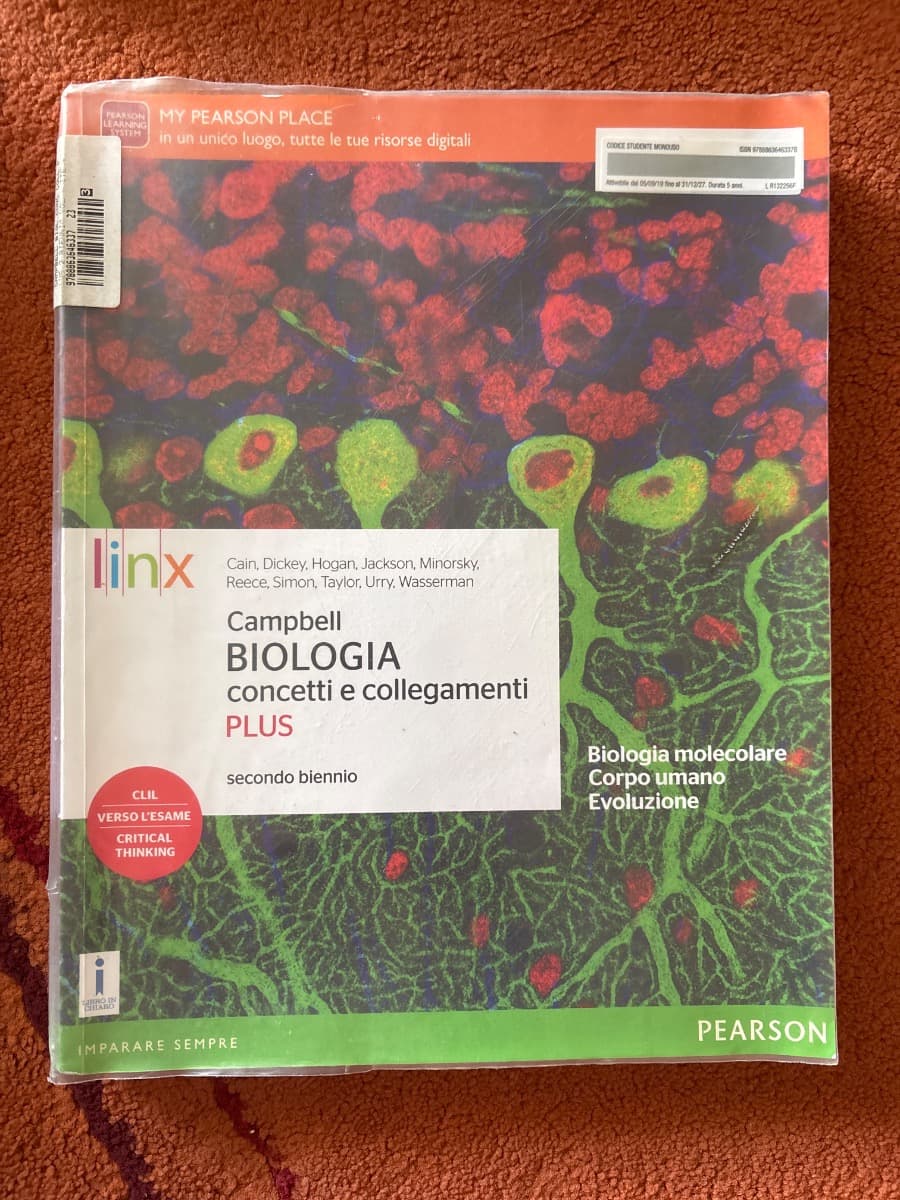 CAMPBELL BIOLOGIA CONCETTI E COLLEGAMENTI PLUS SECONDO BIENNIO - foto 1