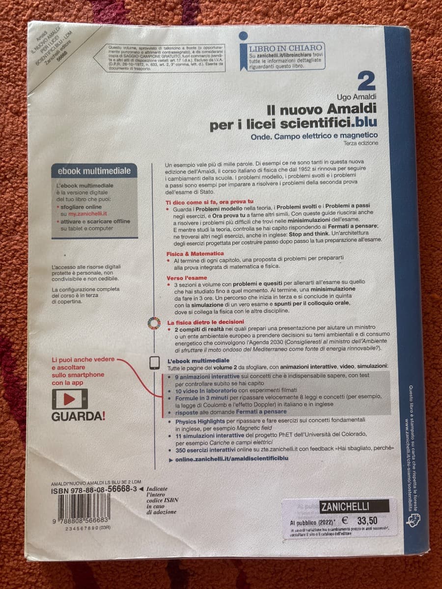 NUOVO AMALDI PER I LICEI SCIENTIFICI.BLU 3ED. (IL) - VOL. 2 (LDM) - foto 2