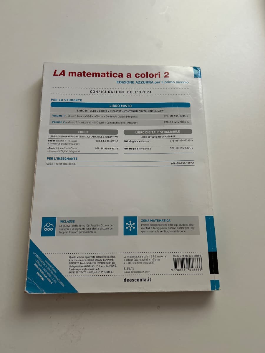 MATEMATICA A COLORI (LA) EDIZIONE AZZURRA VOLUME 2 + EBOOK - foto 2