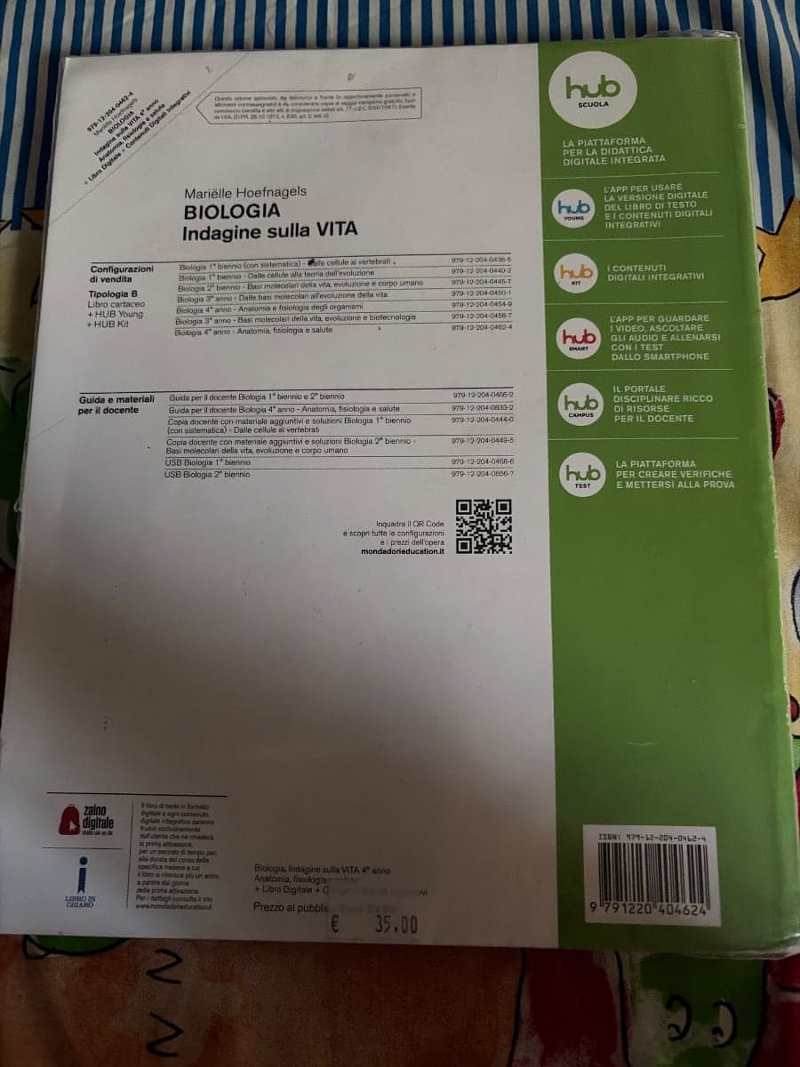 BIOLOGIA INDAGINE VITA 2A ED. BLU 4 ANNO PLUS - foto 2