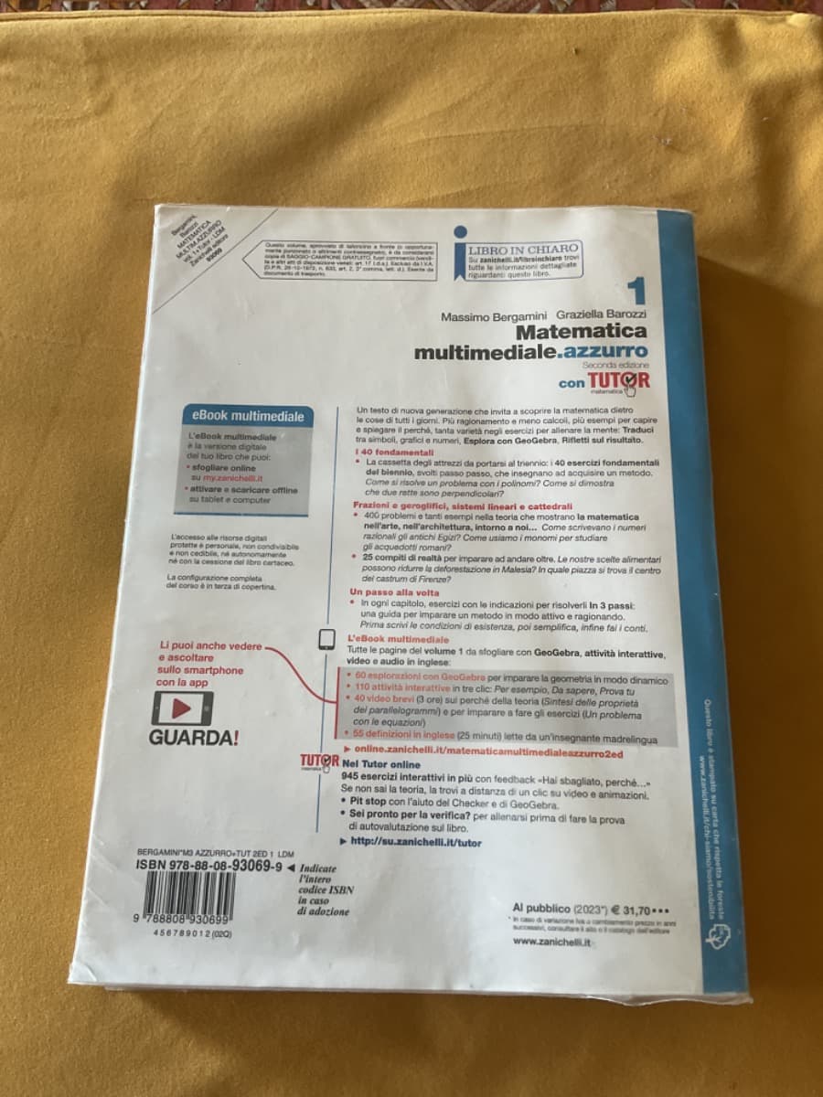 MATEMATICA MULTIMEDIALE.AZZURRO 2ED. - VOL. 1 CON TUTOR (LDM) - foto 2
