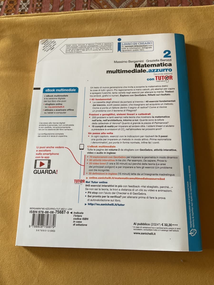 MATEMATICA MULTIMEDIALE.AZZURRO 2ED. - VOL. 2 CON TUTOR (LDM) - foto 2