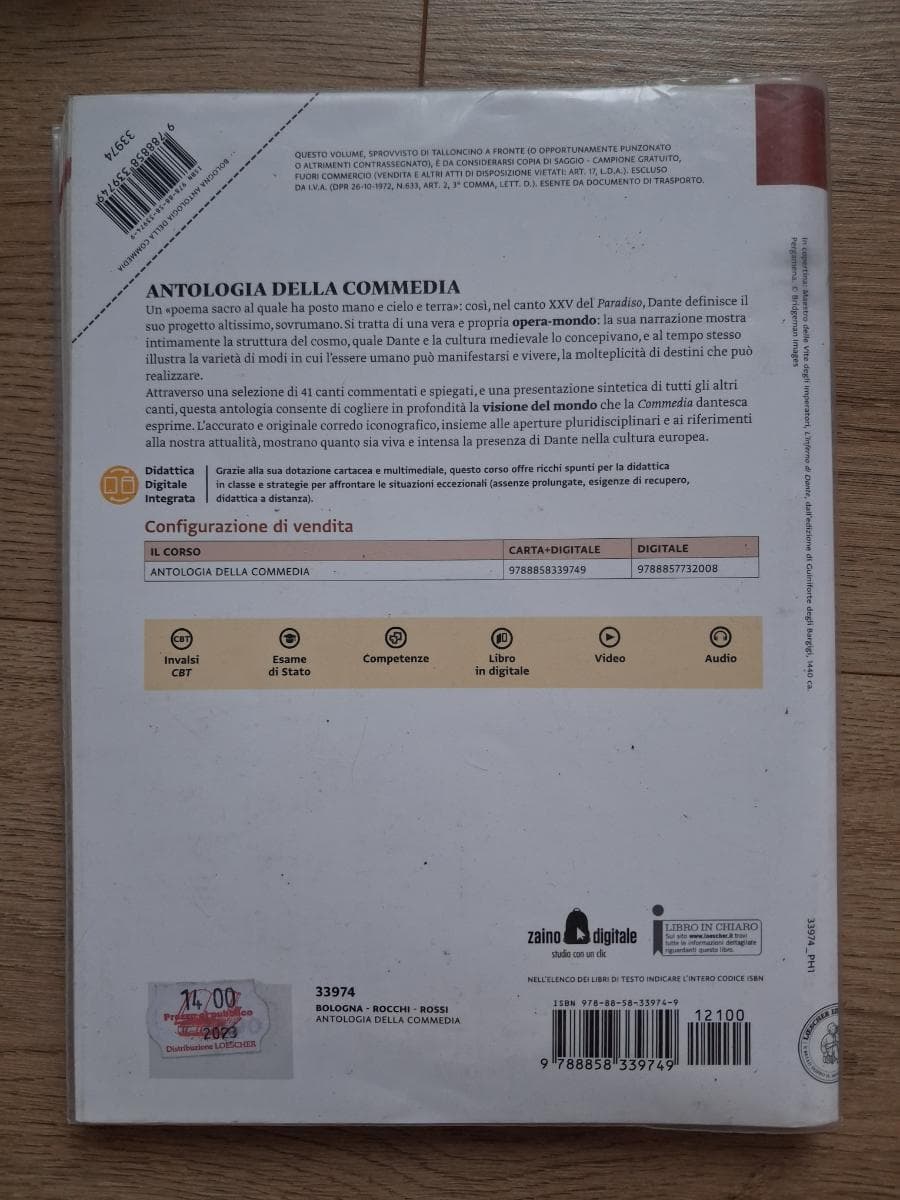 LETTERATURA VISIONE DEL MONDO ED.ROSSA ANTOLOGIA DIVINA COMMEDIA - foto 2
