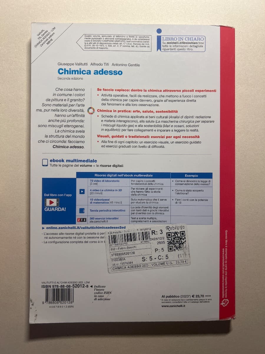 CHIMICA ADESSO 2ED - VOLUME U (LDM) - foto 2