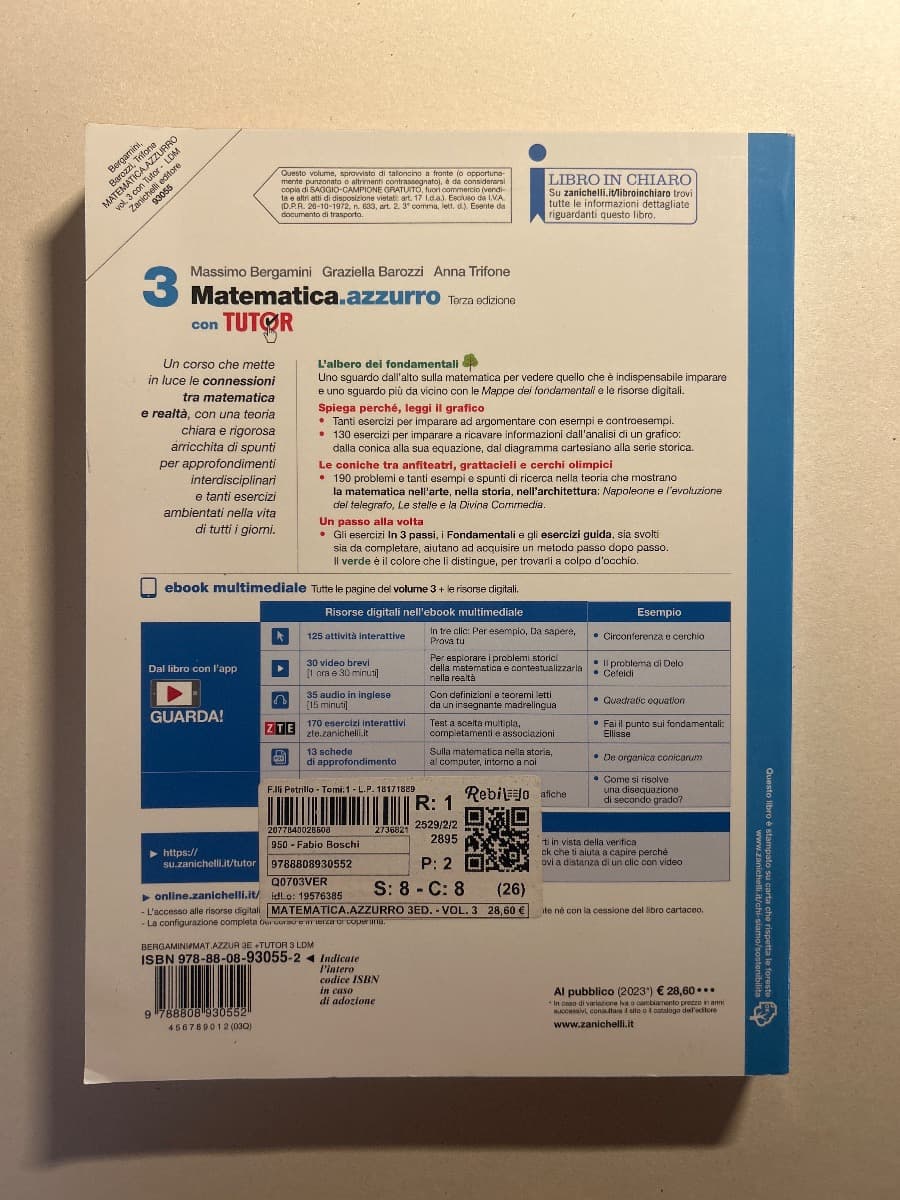 MATEMATICA.AZZURRO 3ED. - VOL. 3 CON TUTOR (LDM) - foto 2