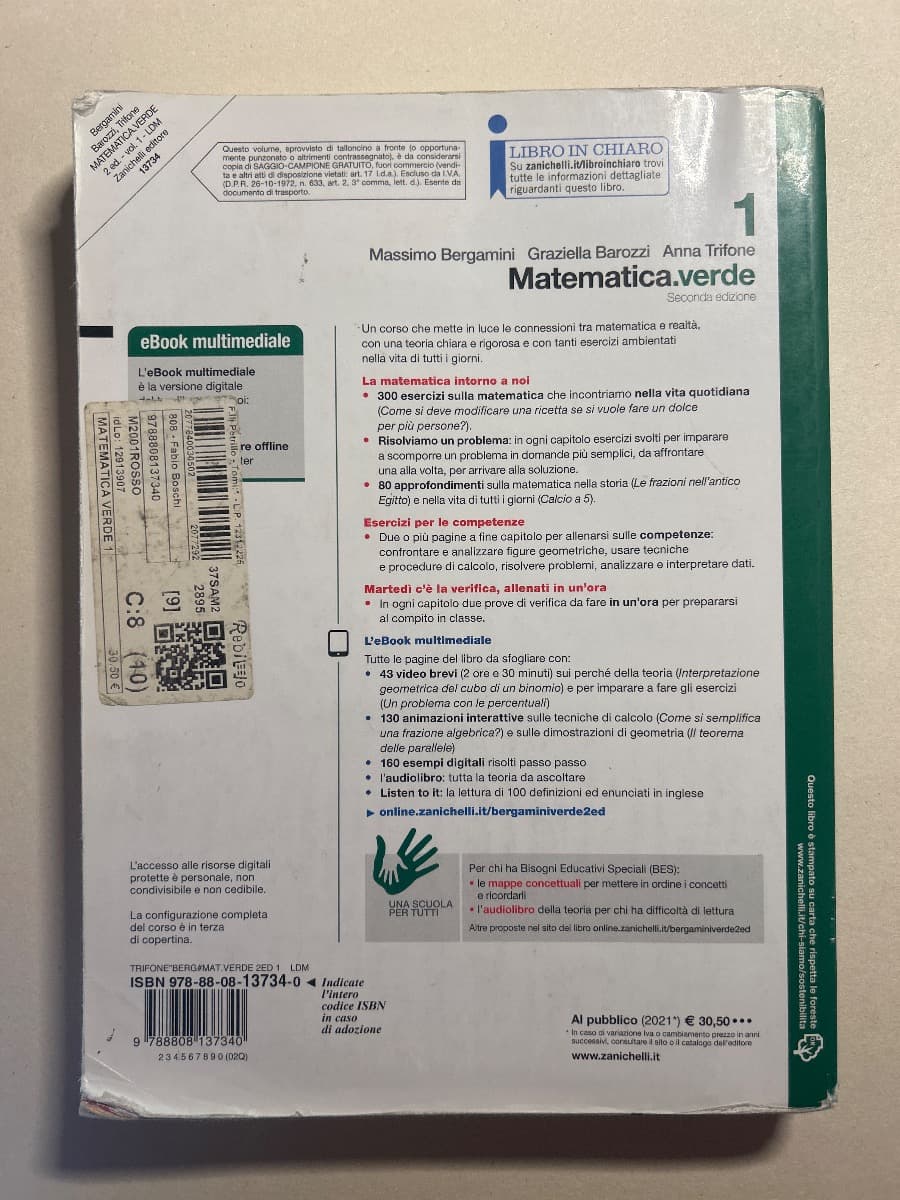 MATEMATICA.VERDE 2ED. - VOLUME 1 (LDM) - foto 2