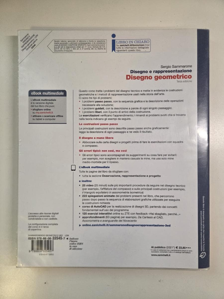 DISEGNO E RAPPRESENTAZIONE 3ED. - VOLUME DISEGNO GEOMETRICO (LDM) - foto 2