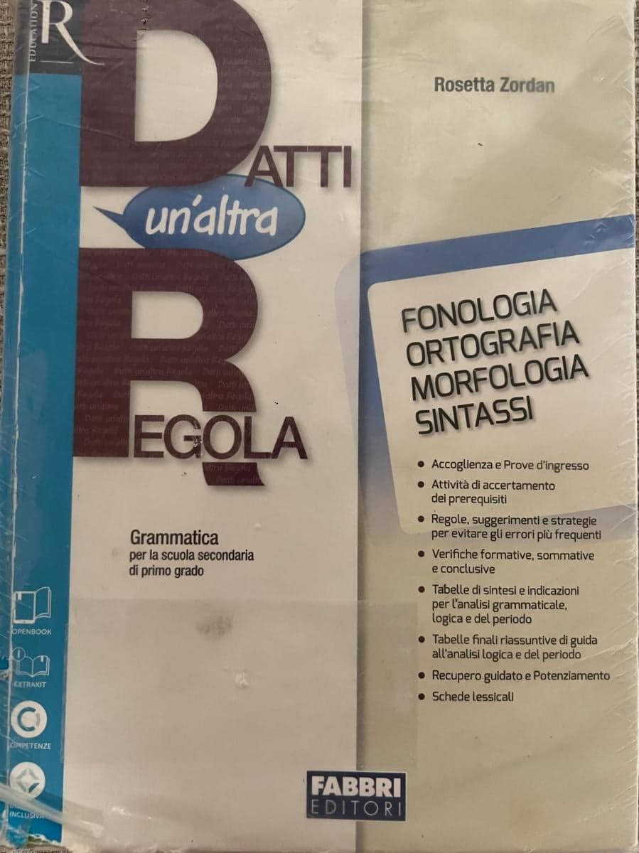 Datti un'altra regola. Morfologia + Quaderno + Prove ingresso + card ExtraKit Morfologia. Secondaria primo grado - foto 1