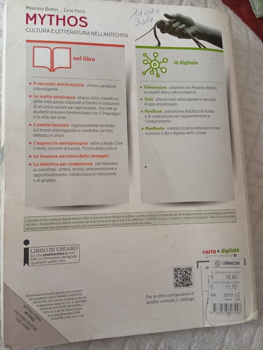 MYTHOS cultura e letteratura nell'antichità - foto 2
