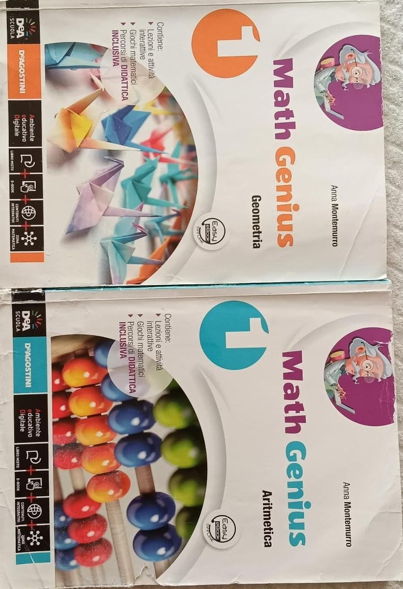 MATH GENIUS ARITMETICA 1 + GEOMETRIA 1 + EBOOK (ANCHE SU DVD) - foto 1