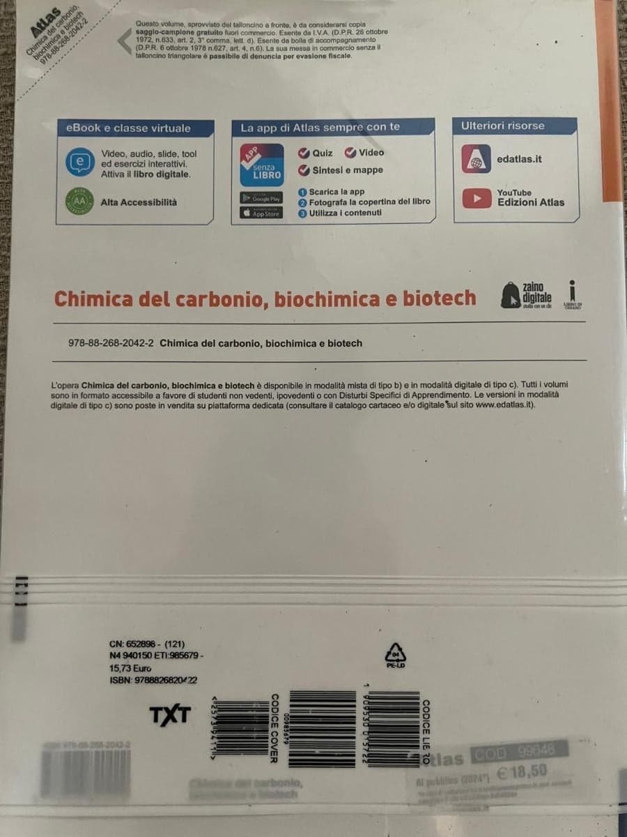 CHIMICA DEL CARBONIO - BIOCHIMICA E BIOTECH - foto 2