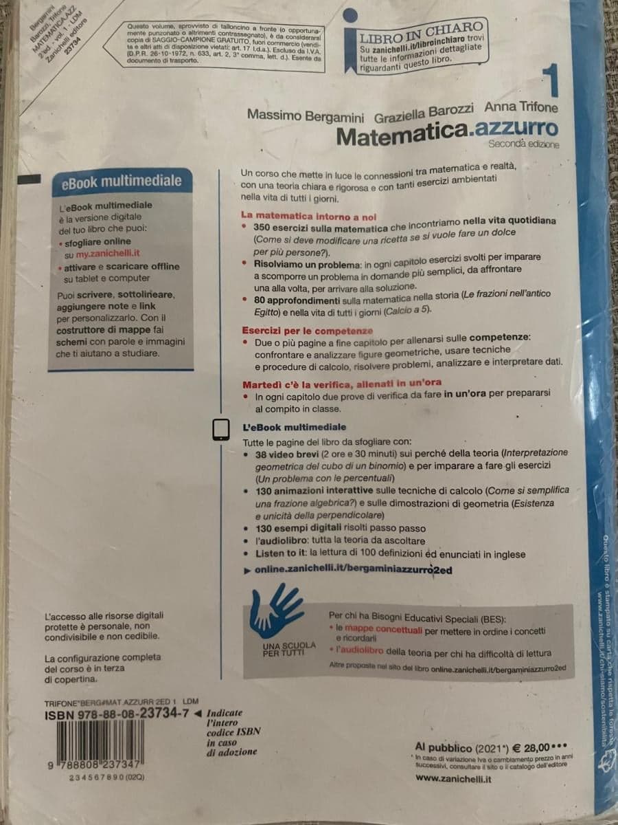 MATEMATICA.AZZURRO 2ED. - VOLUME 1 (LDM) - foto 2