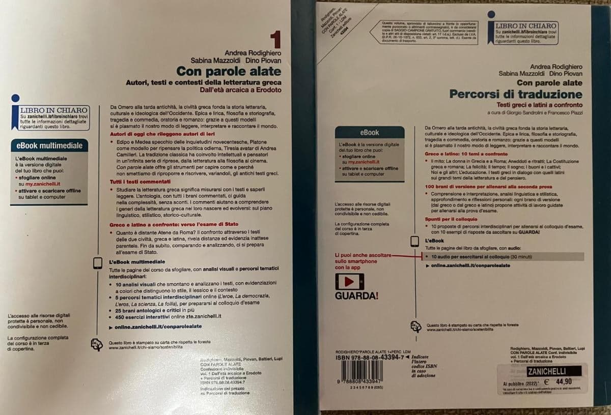 CON PAROLE ALATE - CONF. VOL. 1 + PERCORSI DI TRADUZIONE (LDM) - foto 2
