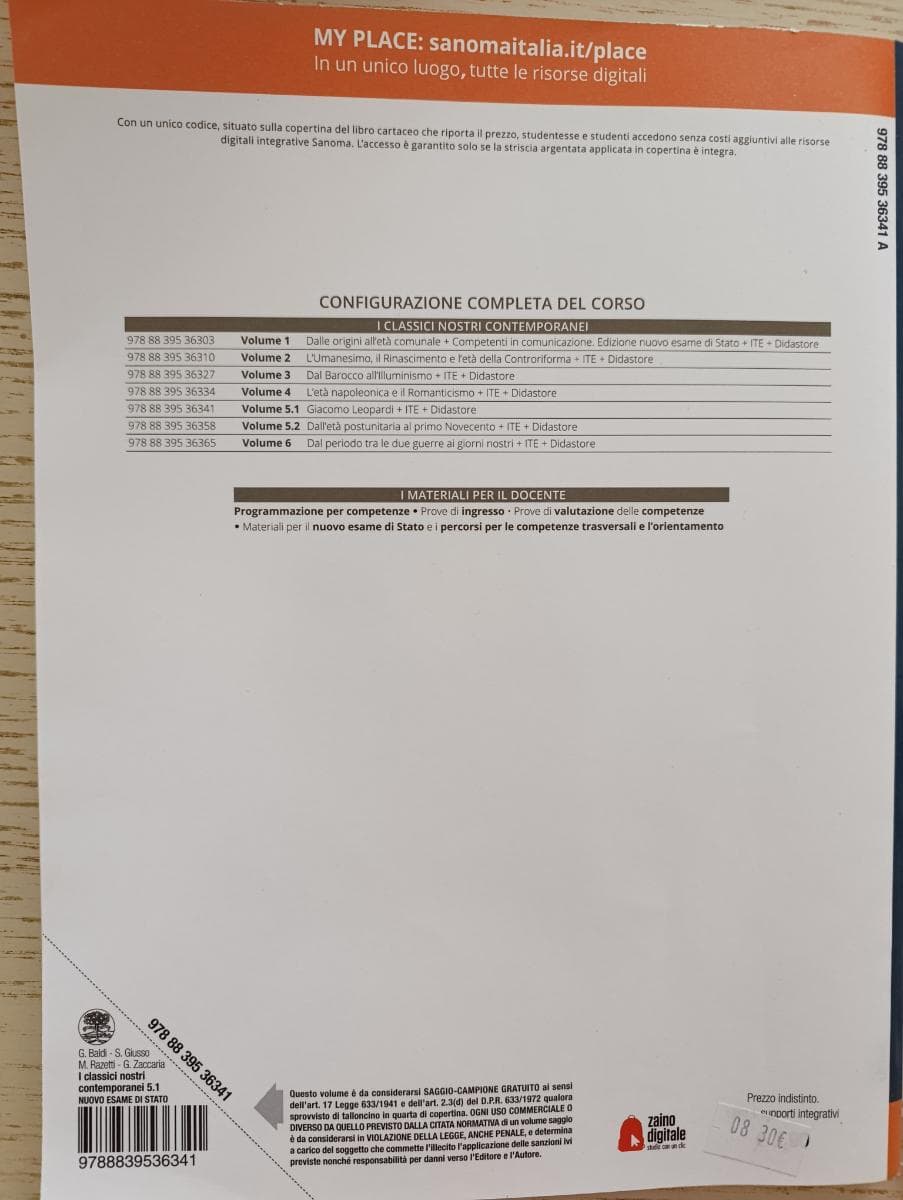 CLASSICI NOSTRI CONTEMPORANEI 5.1 EDIZIONE NUOVO ESAME DI STATO (I) - foto 2