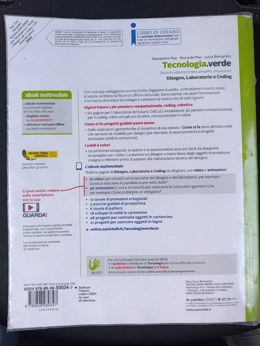 TECNOLOGIA.VERDE 2ED. - CONF. TECN. 4.0 + TAV. + DIS. + LAB. + CODING (LDM) - foto 2