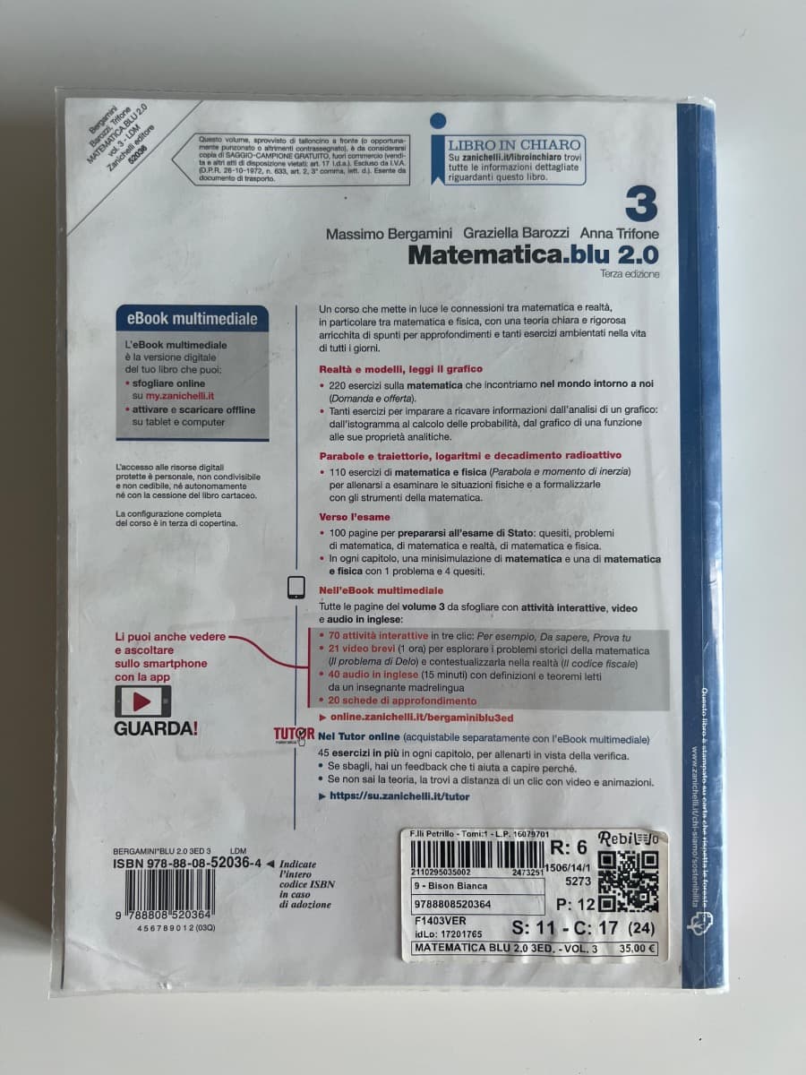 MATEMATICA BLU 2.0 3ED. - VOL. 3 (LDM) - foto 2
