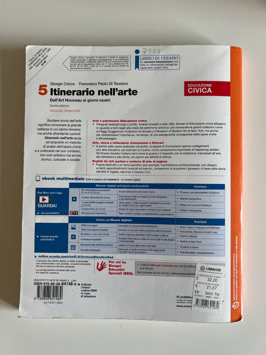 ITINERARIO NELL'ARTE VERSIONE ARANCIONE 5ED - VOLUME 5 (LDM) - foto 2