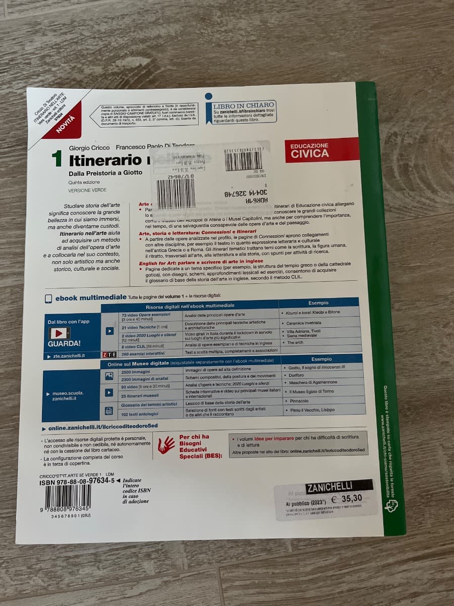 ITINERARIO NELL'ARTE EDIZIONE VERDE 5ED - VOLUME 1 (LDM) - foto 2