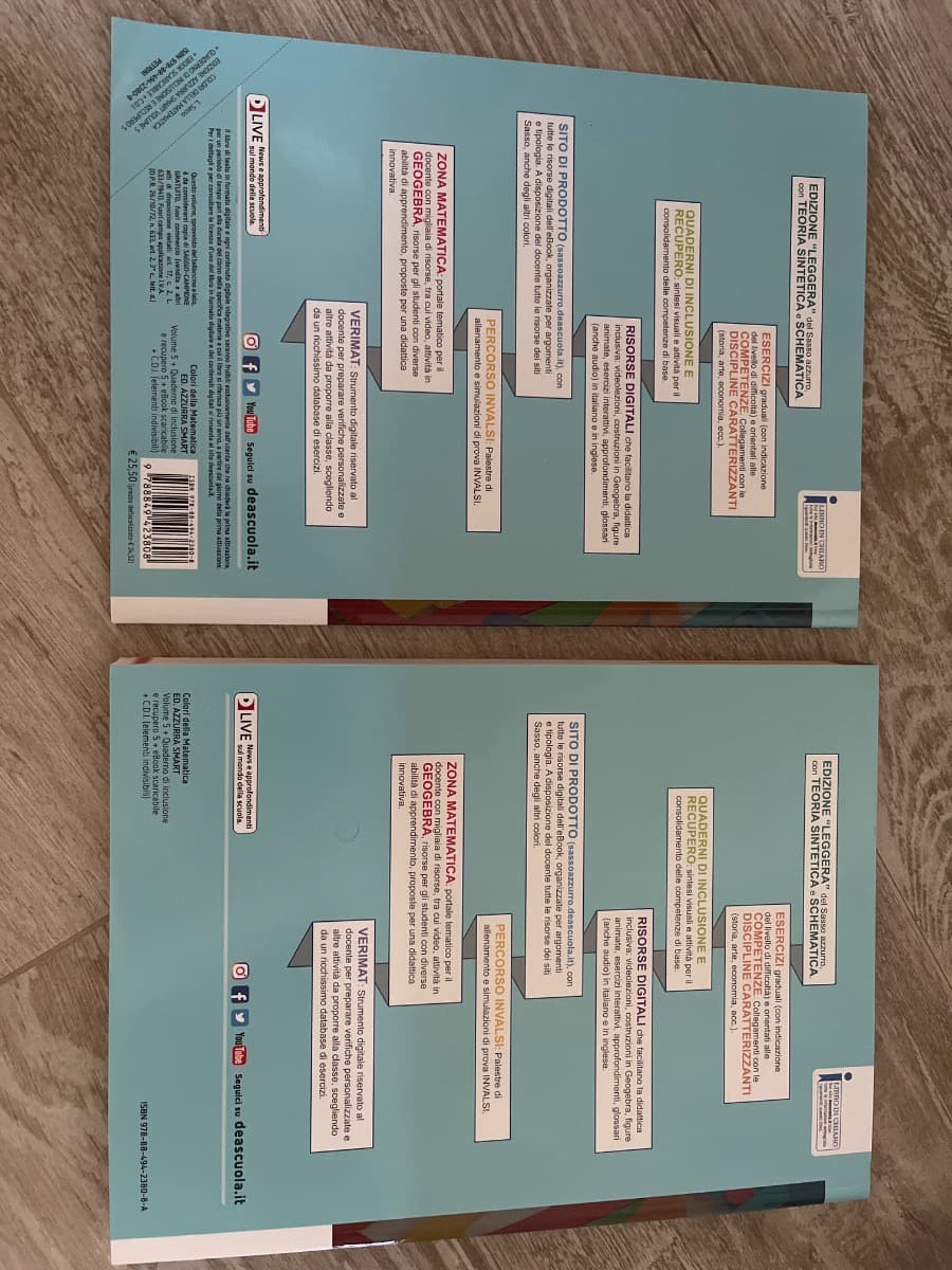 COLORI DELLA MATEMATICA ED.AZZURRA SMART-VOL.5+QUAD.INCLUSIONE E REC 5+EBOOK - foto 2