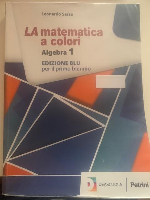 MATEMATICA A COLORI (LA) EDIZIONE BLU ALGEBRA 1 + EBOOK - foto 1