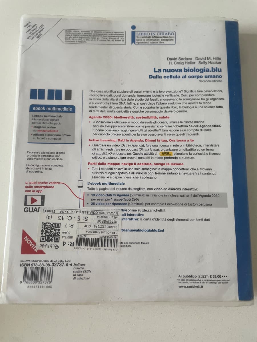 NUOVA BIOLOGIA.BLU (LA) 2ED - DALLA CELLULA AL CORPO UMANO (LDM) - foto 2